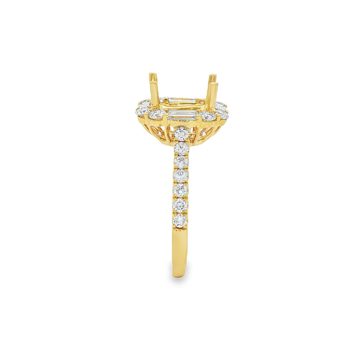 18kt Yellow Gold Diamond Semi-mount