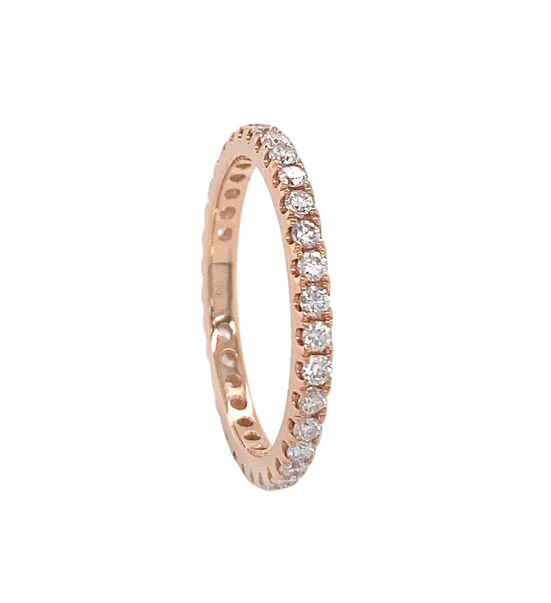 18kt Rose Gold Diamond Band