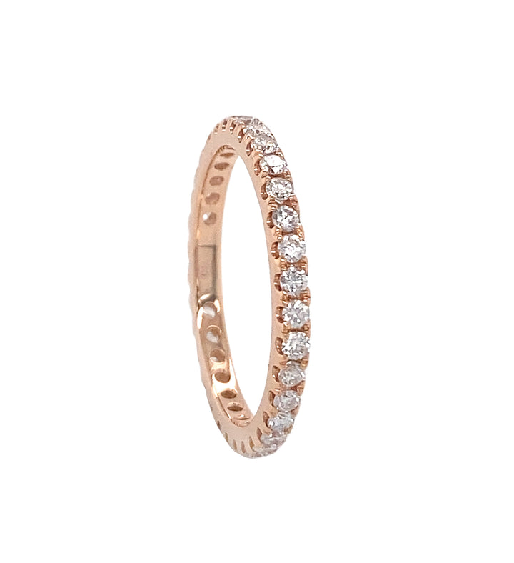 18kt Rose Gold Diamond Band