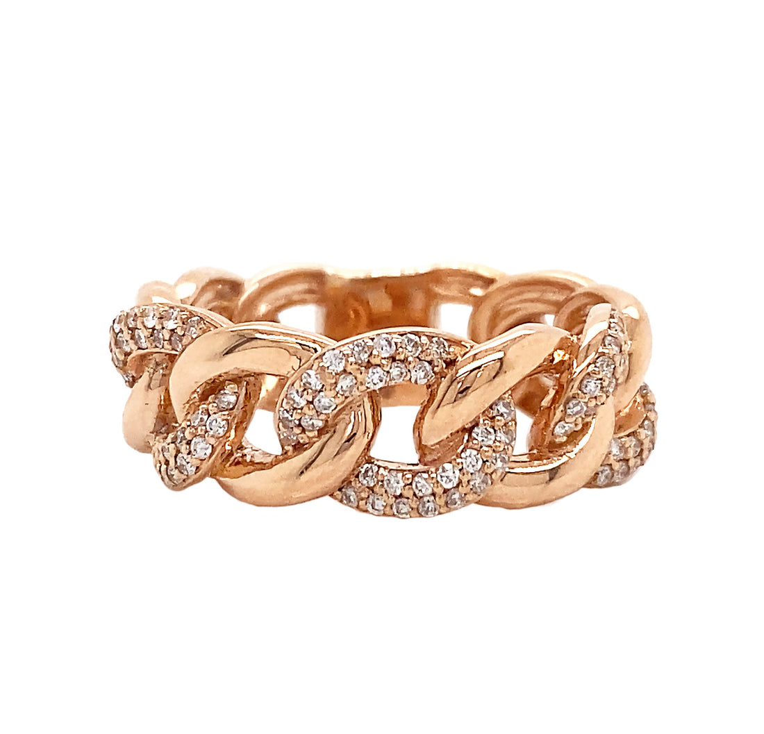 18kt Rose Gold Diamond Ring