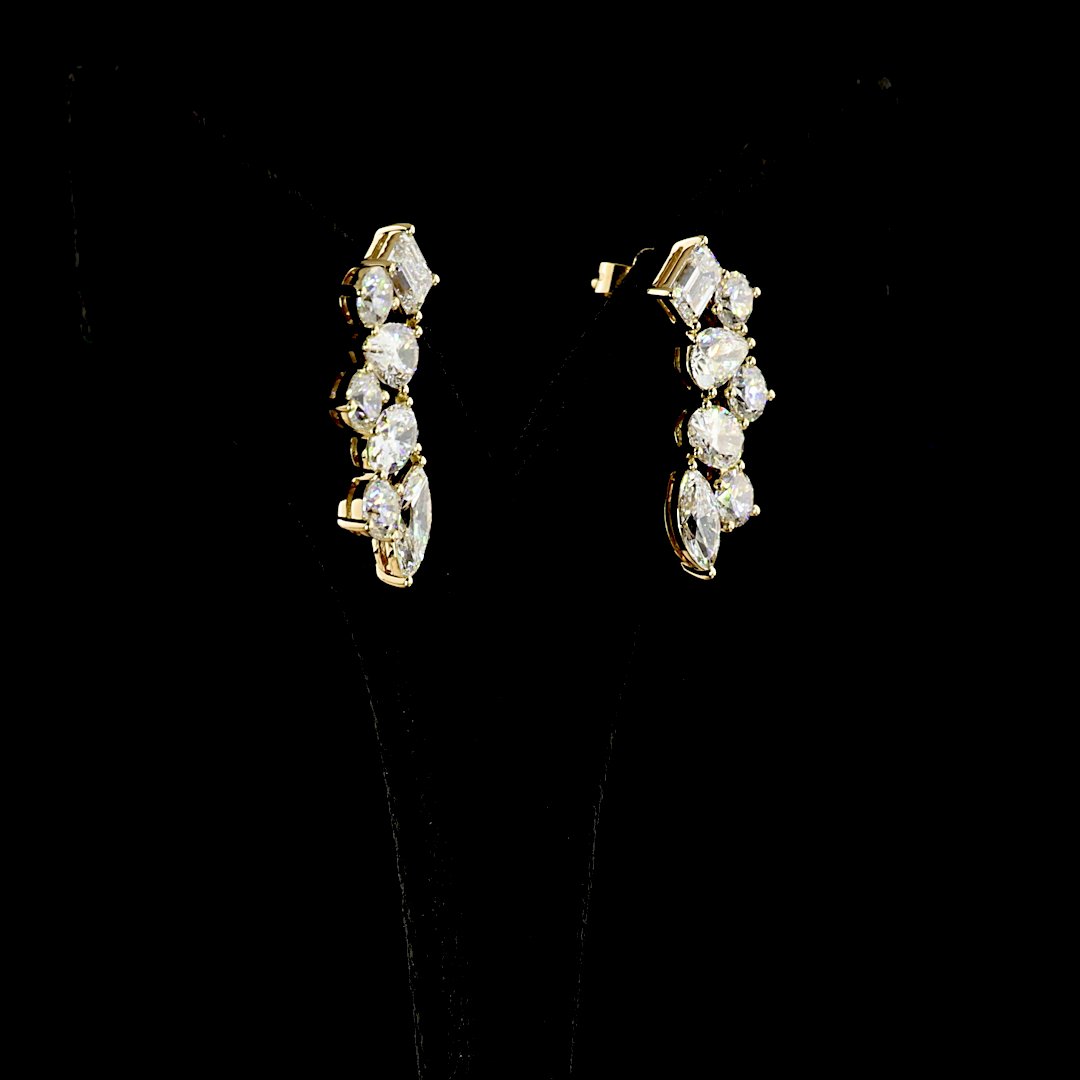 14kt Yellow Gold Lab Diamond Earrings