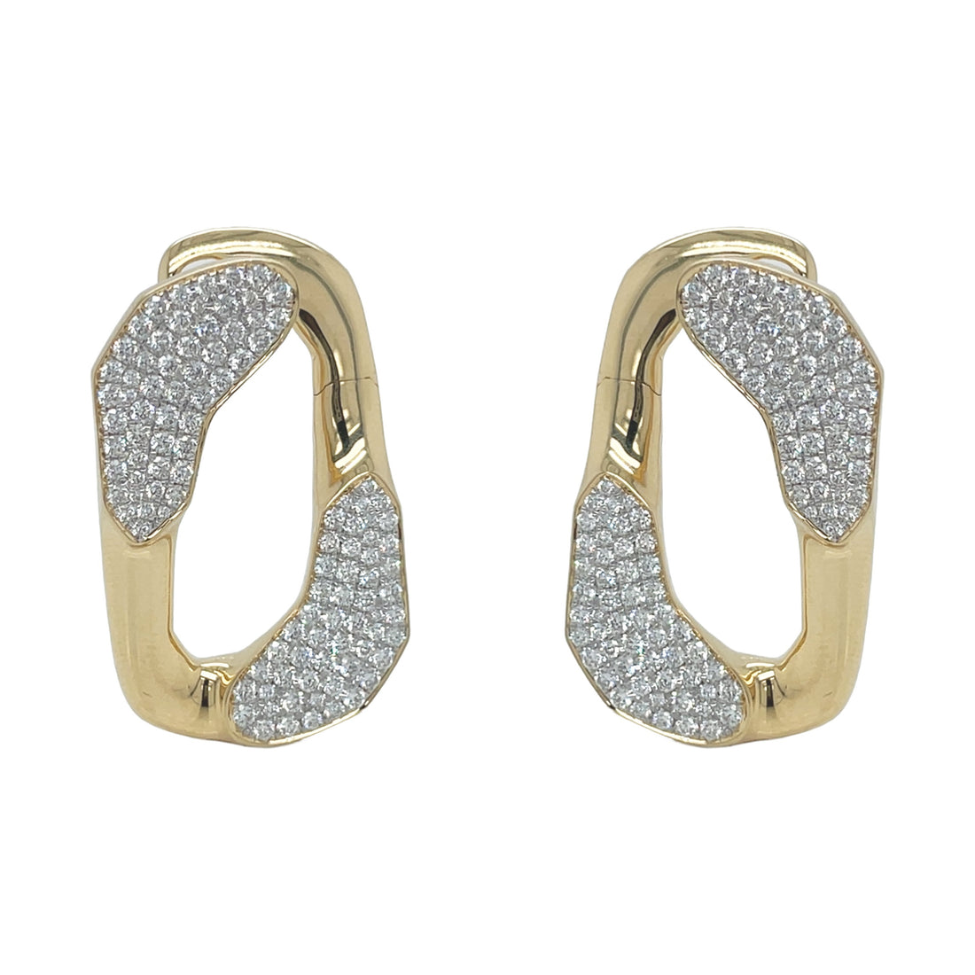 18kt Yellow Gold Diamond Earrings