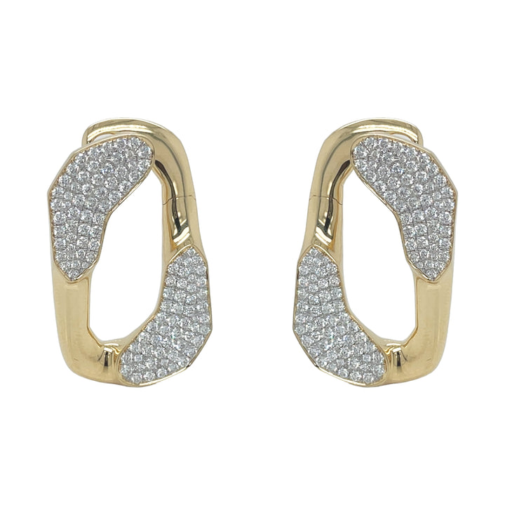 18kt Yellow Gold Diamond Earrings