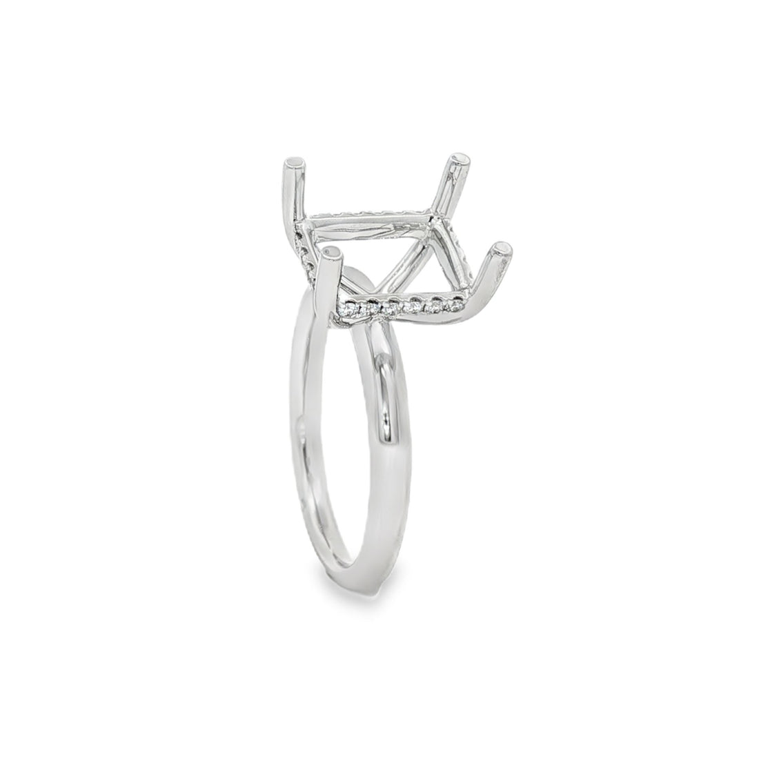 18kt White Gold Diamond Semi-Mount