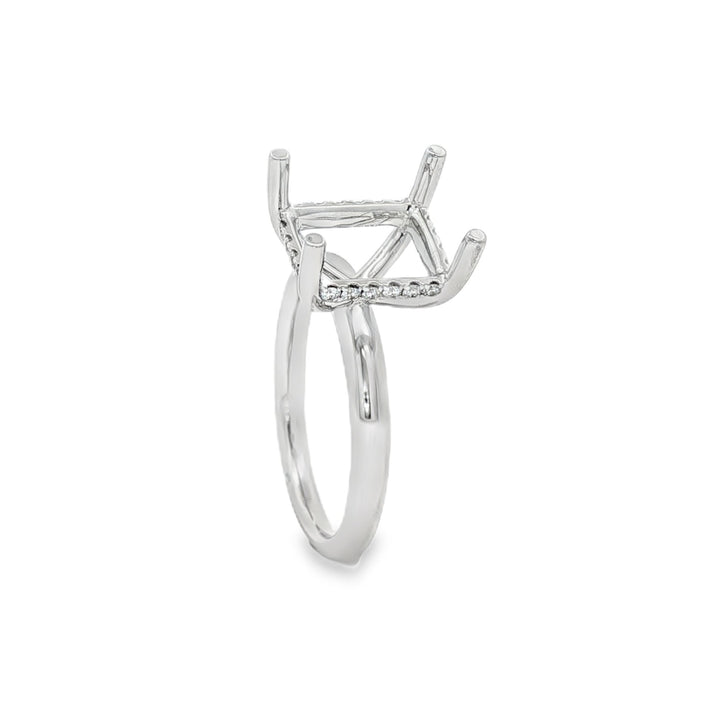 18kt White Gold Diamond Semi-Mount