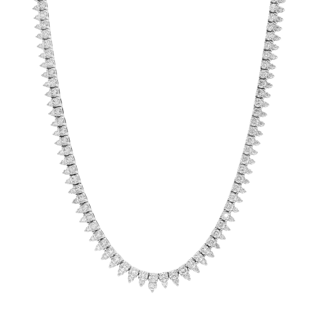18kt White Gold Diamond Tennis Necklace