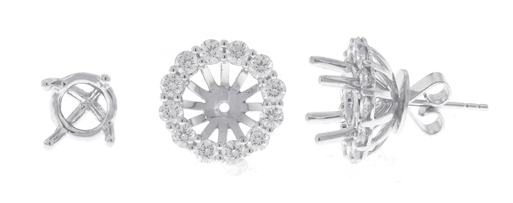 18kt White Gold Diamond Earrings Jacket
