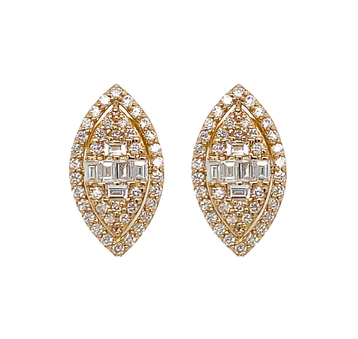 18kt Yellow Gold Diamond Earrings