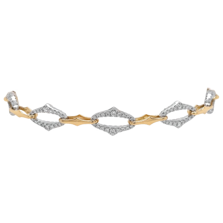 18kt Yellow And White Gold Diamond Bracelet
