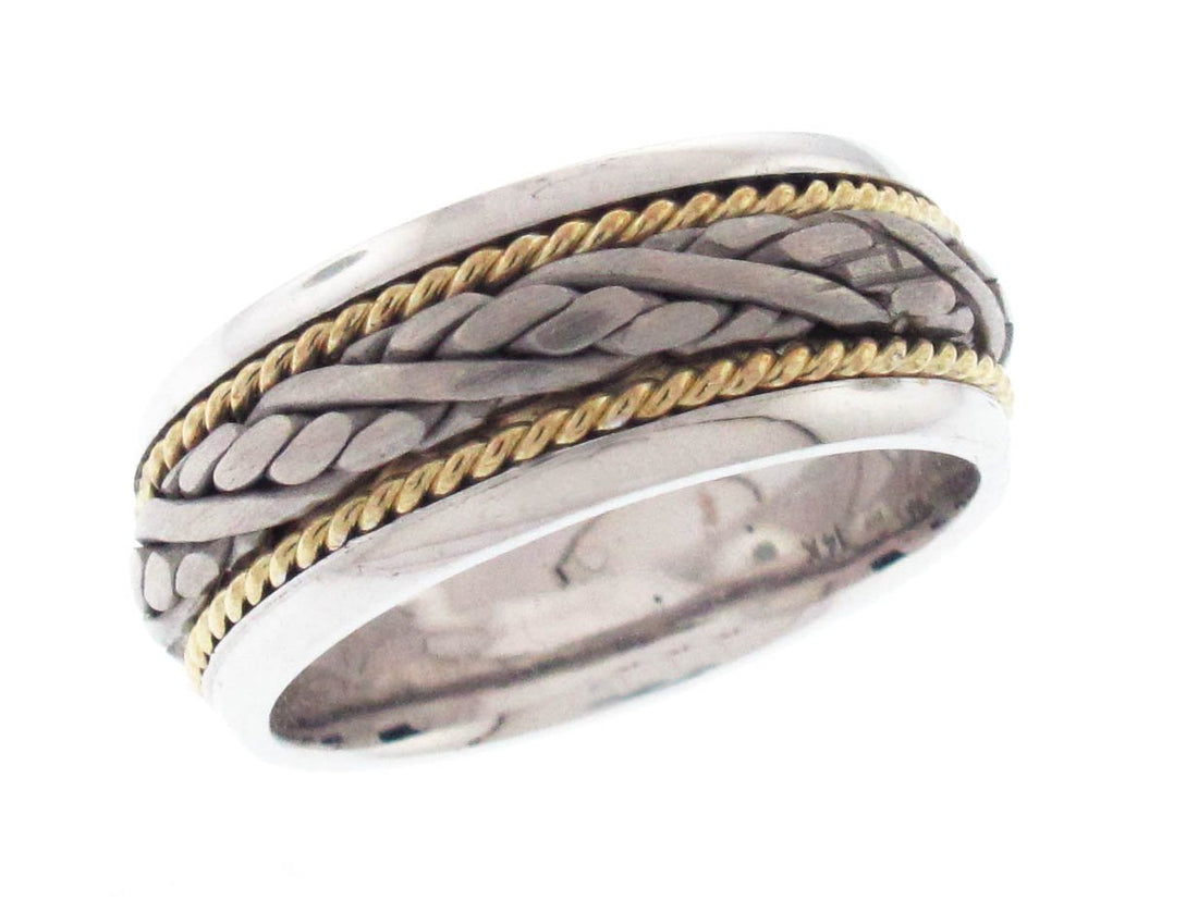14kt White And Yellow Gold Wedding Band