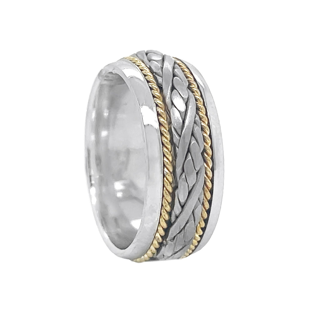 14kt White And Yellow Gold Wedding Band