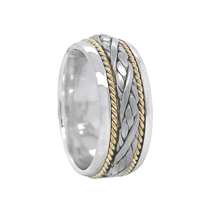14kt White And Yellow Gold Wedding Band