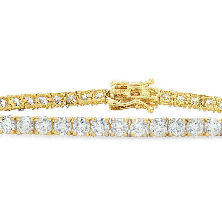 14kt Yellow Gold Lab Diamond Tennis Bracelet