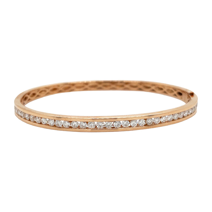 18kt Rose Gold Diamond Bangle