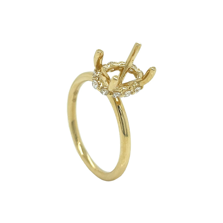 18kt Yellow Gold Diamond Semi-mount