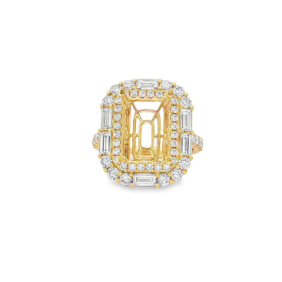 18kt Yellow Gold Diamond Semi-mount