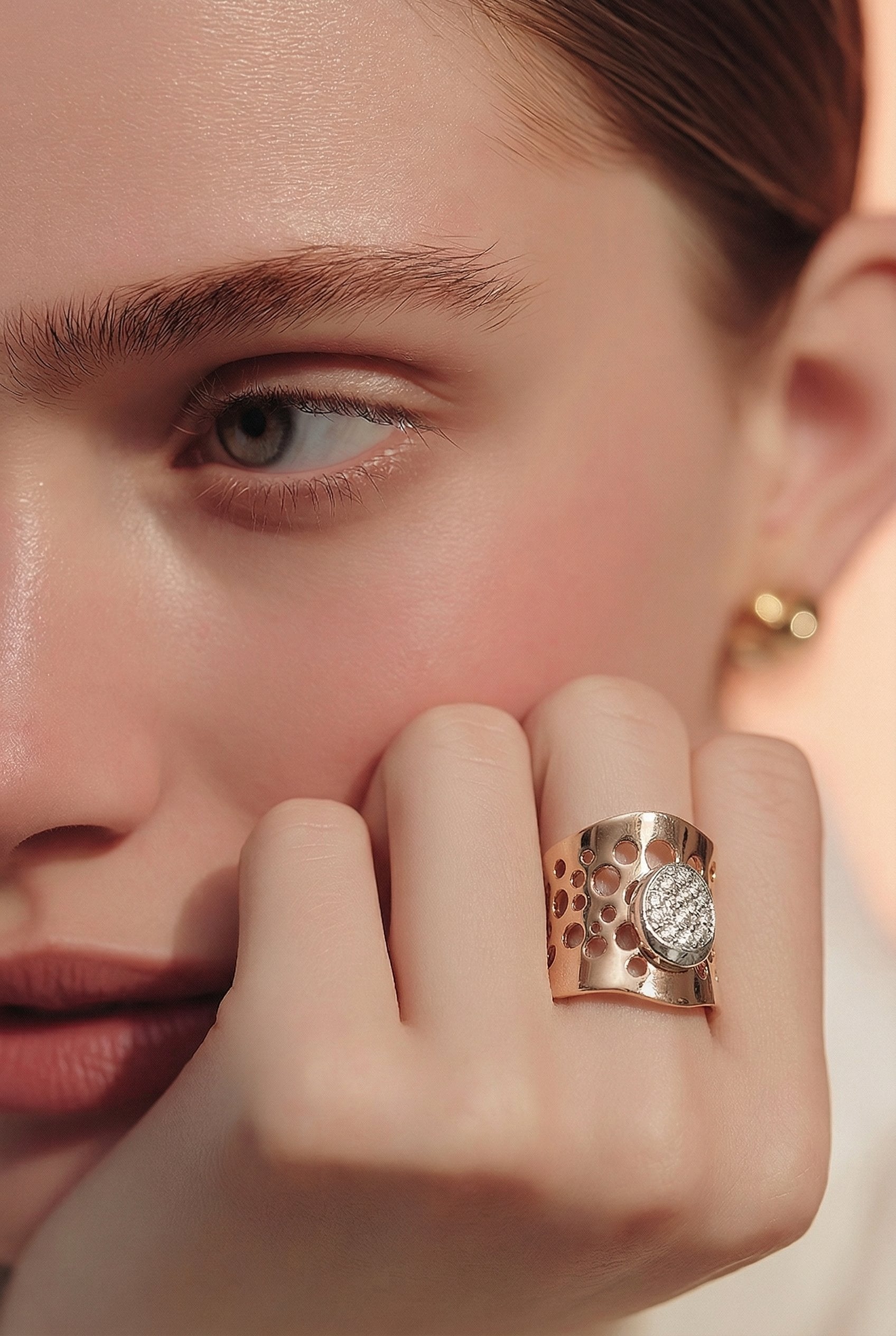 18kt Rose Gold Diamond Ring