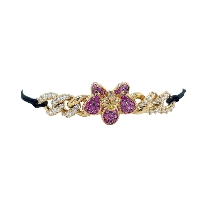 18kt Yellow Gold Diamond and Multi Sapphire Bracelet