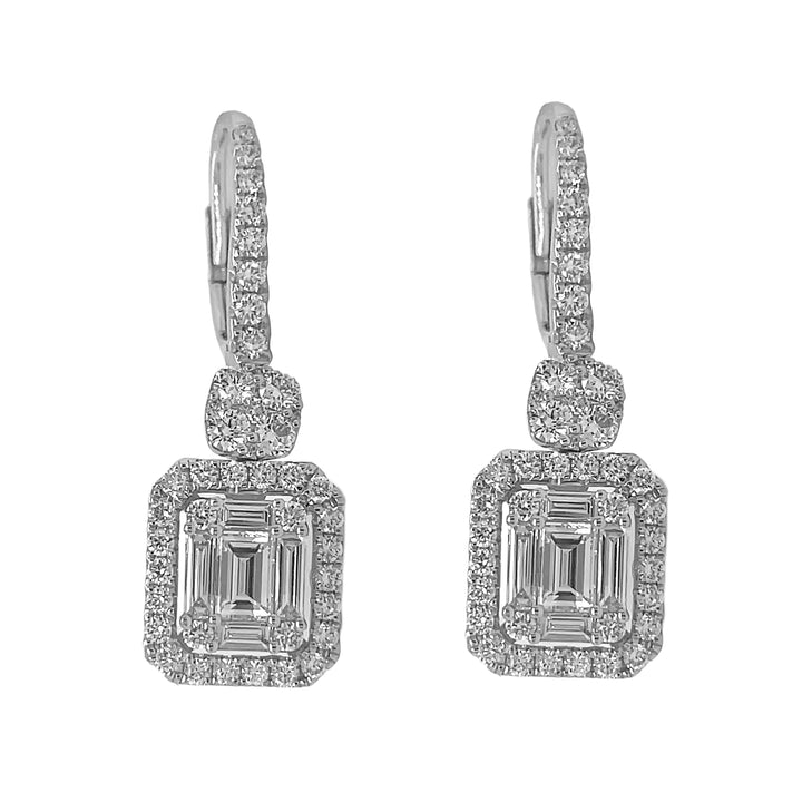 18kt White Gold Diamond Earrings