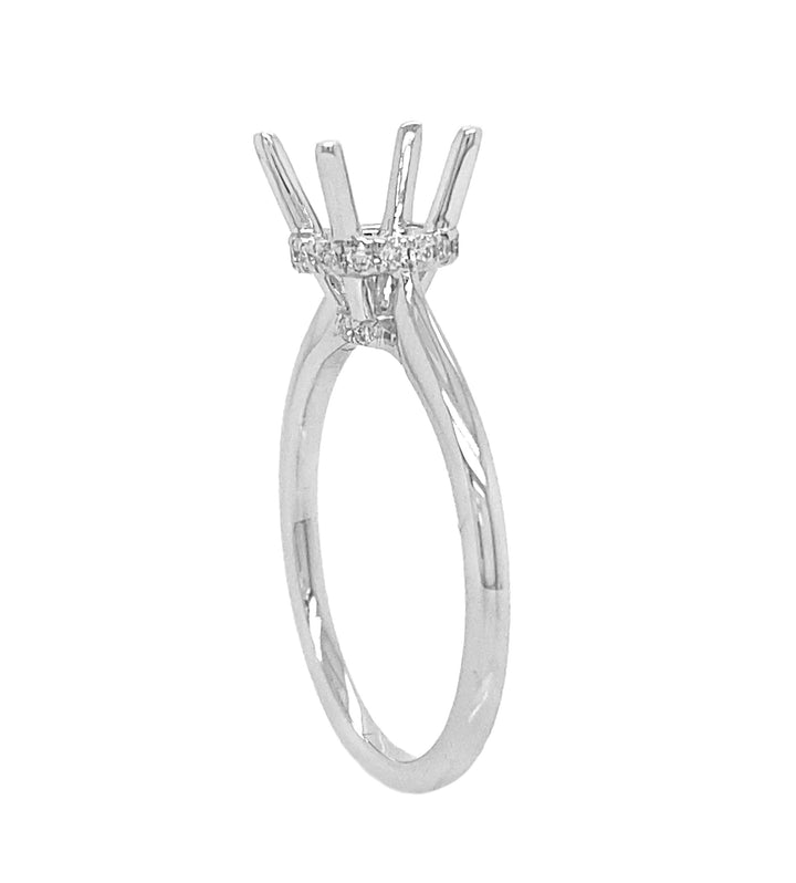 18kt White Gold Diamond Semi Mount
