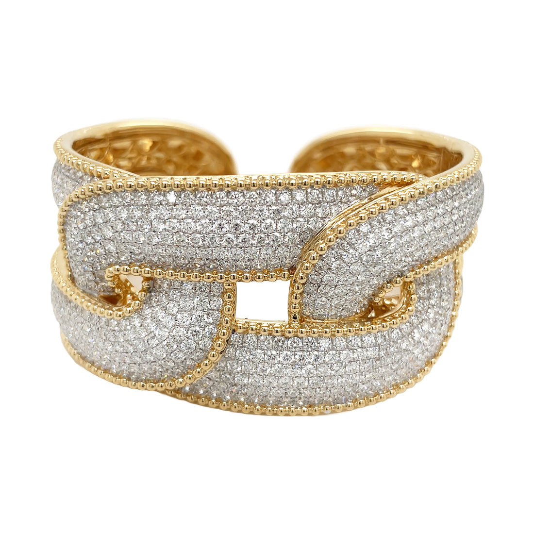 18kt Yellow Gold Diamond Link Bangle