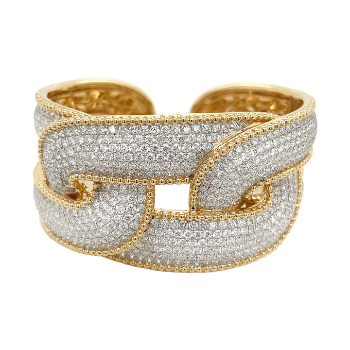 18kt Yellow Gold Diamond Link Bangle