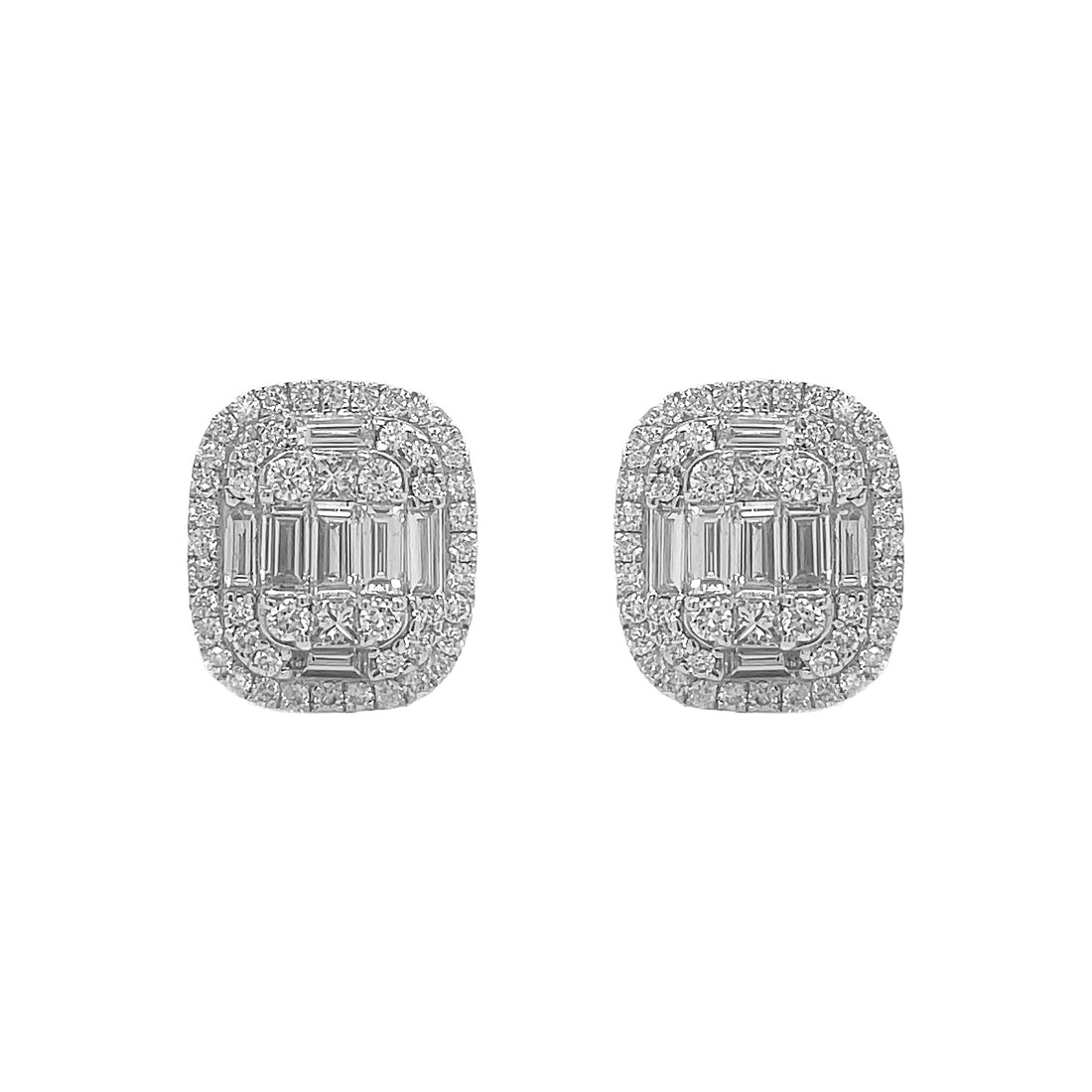 18kt White Gold Diamond Studs
