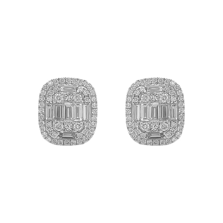 18kt White Gold Diamond Studs