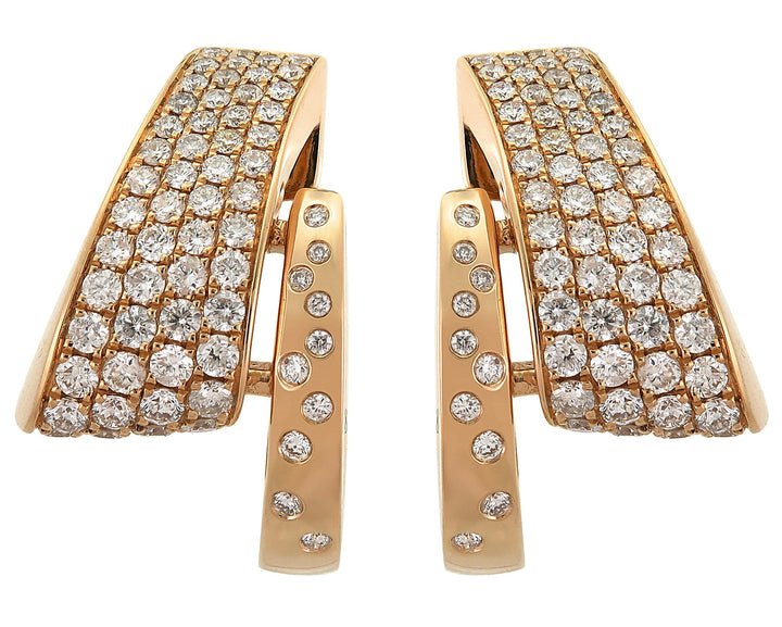 18kt Rose Gold Diamond Earrings