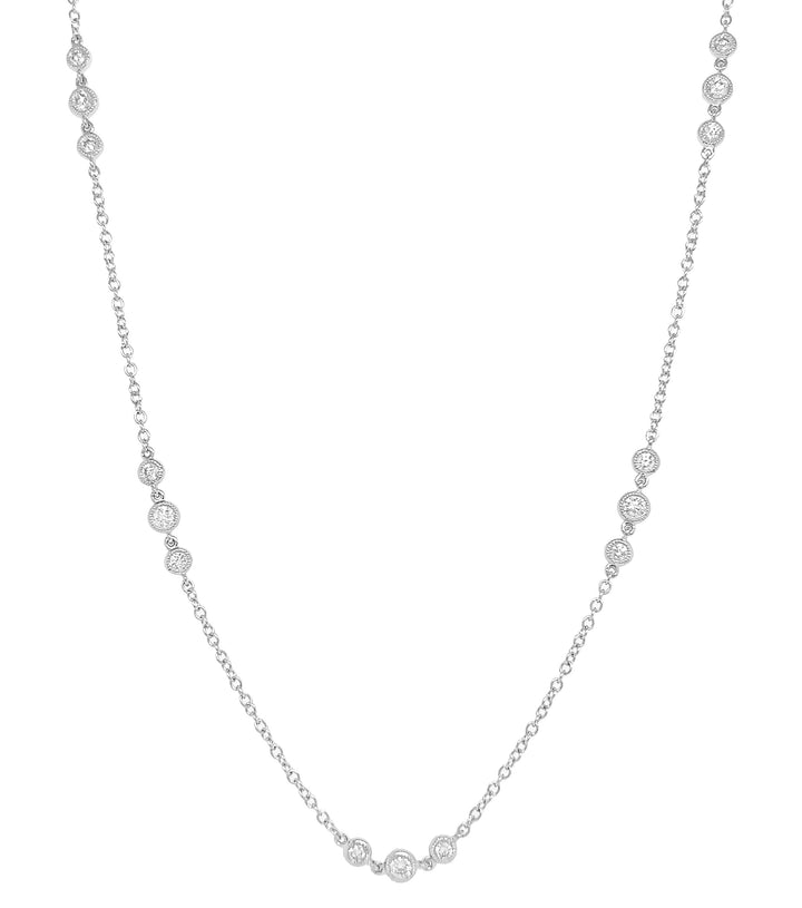 18kt White Gold Diamonds-by-the-inch Necklace