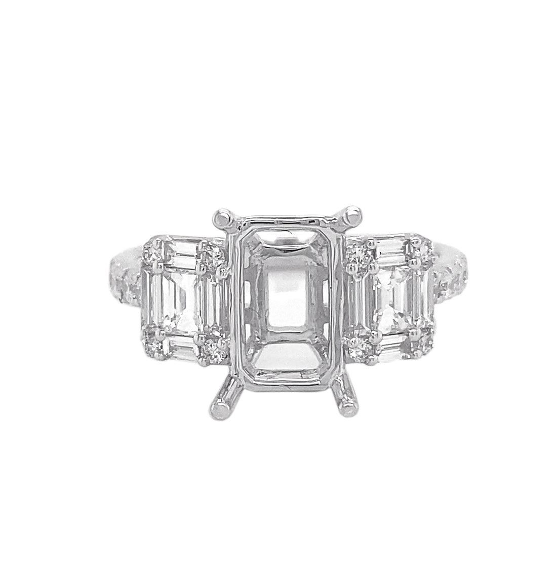 18kt White Gold Dimaond Semi-mount