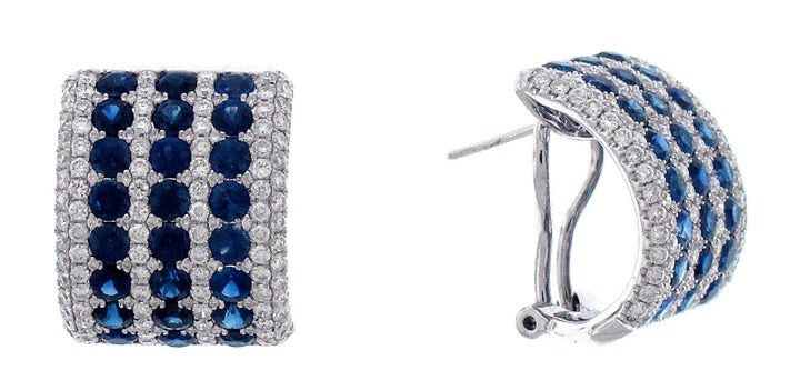 18kt White Gold Blue Sapphire Earrings
