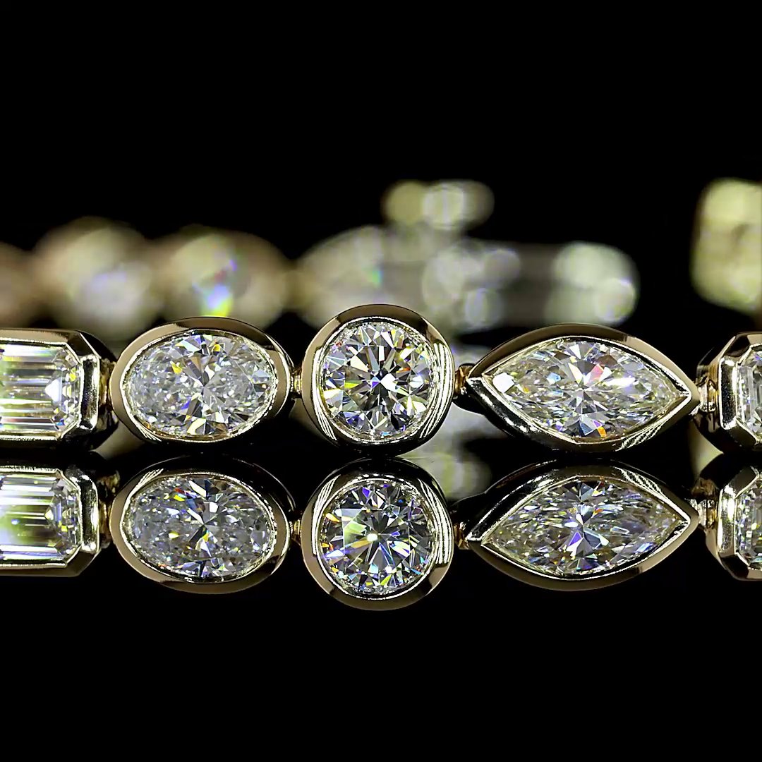 14kt Yellow Gold Lab Diamond Tennis Bracelet