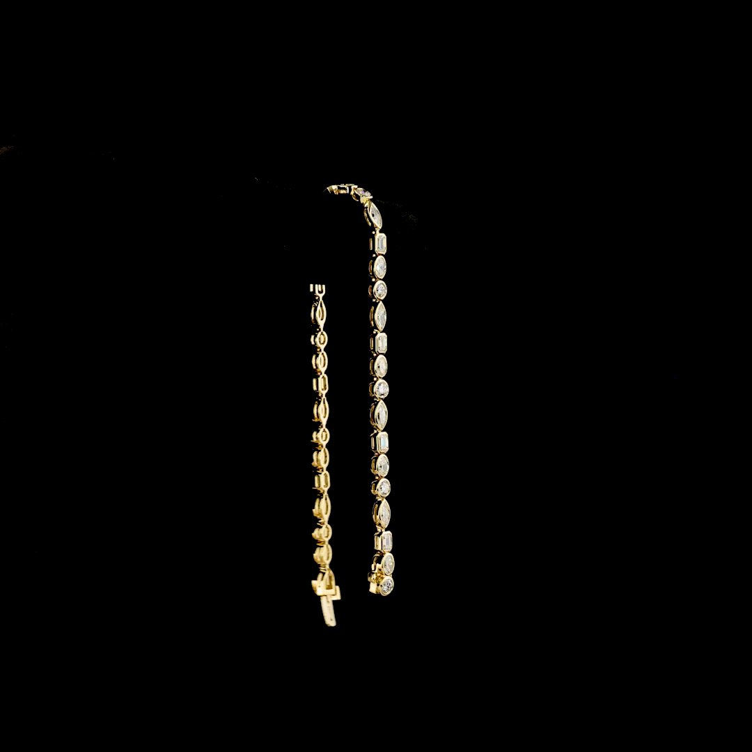 14kt Yellow Gold Lab Diamond Tennis Bracelet