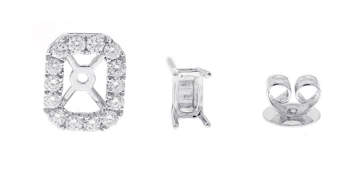 18kt White Gold Diamond Earrings Jacket