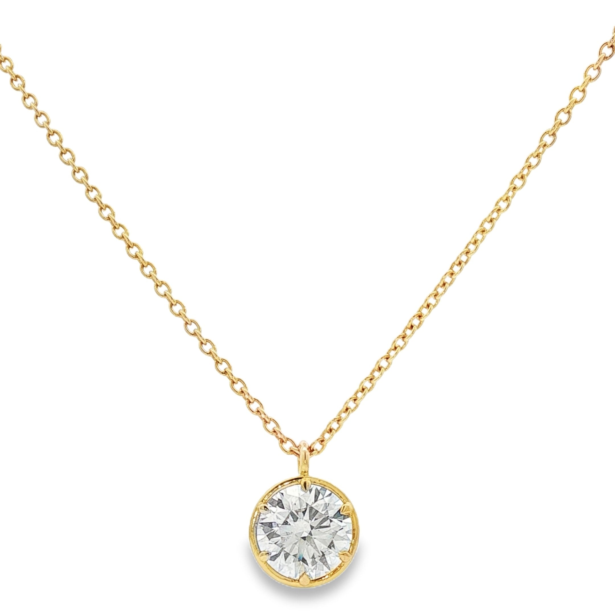 14kt Yellow Gold Lab Diamond Pendant