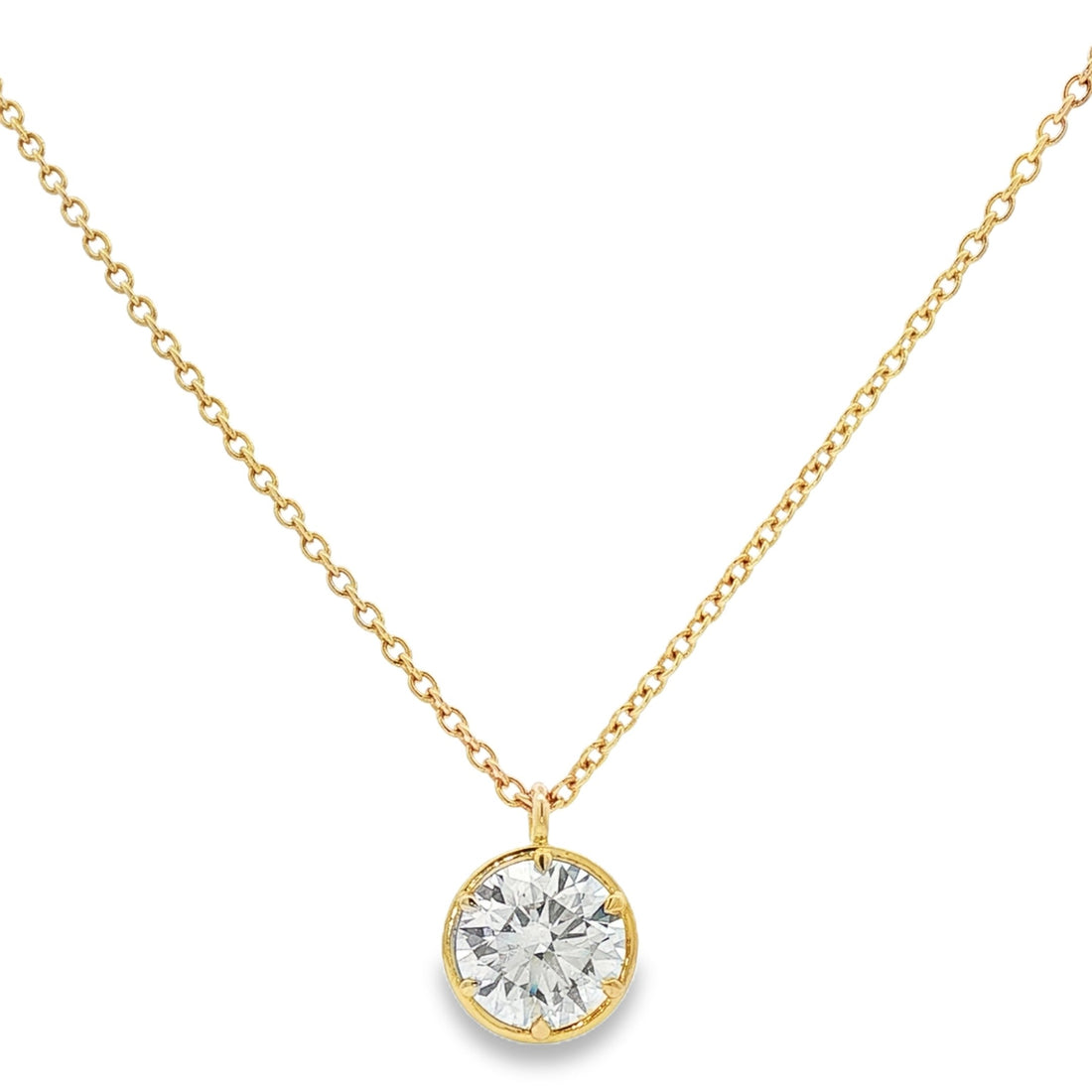14kt Yellow Gold Lab Diamond Pendant