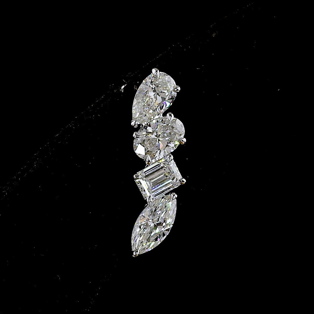 14kt White Gold Lab Diamond Earrings
