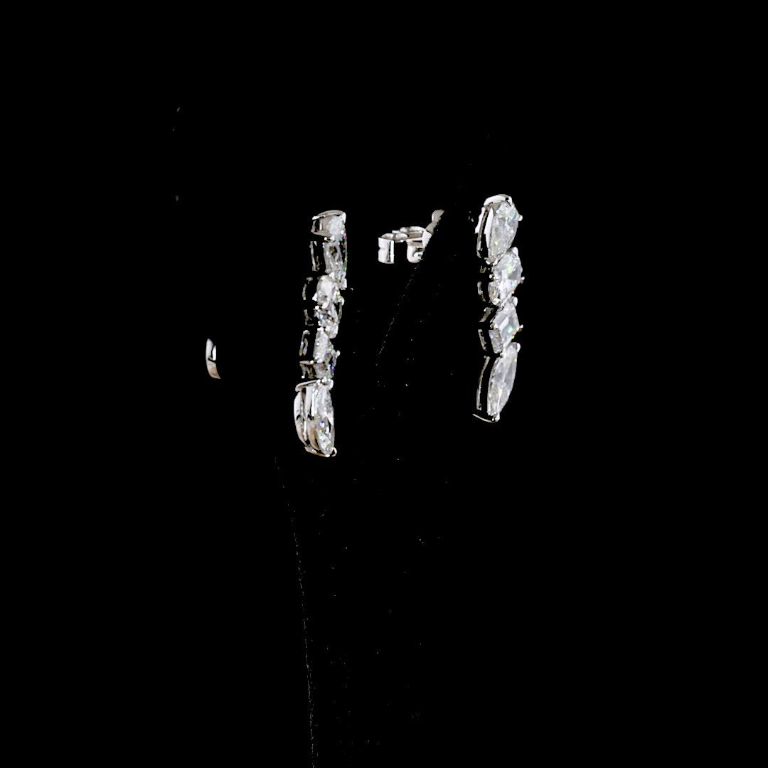 14kt White Gold Lab Diamond Earrings