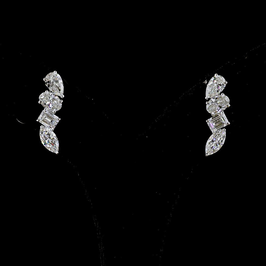 14kt White Gold Lab Diamond Earrings