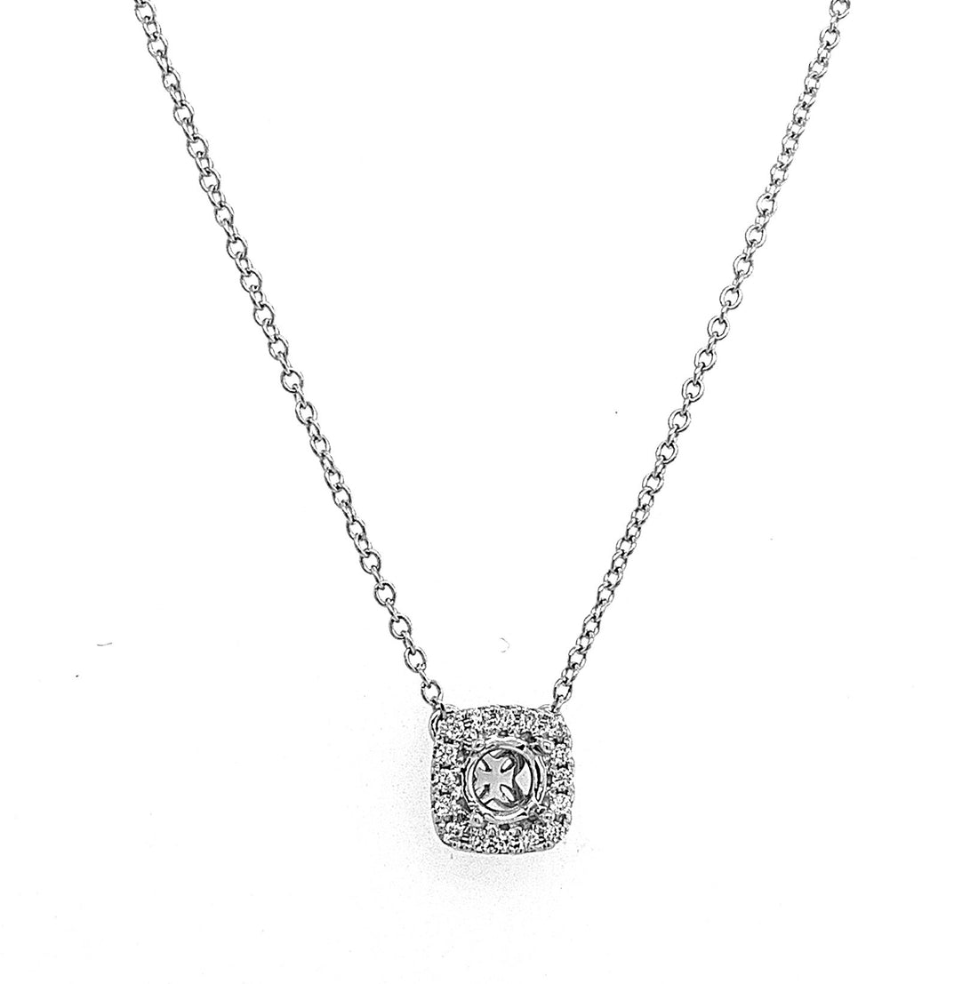 18kt White Gold Diamond Pendant Mounting