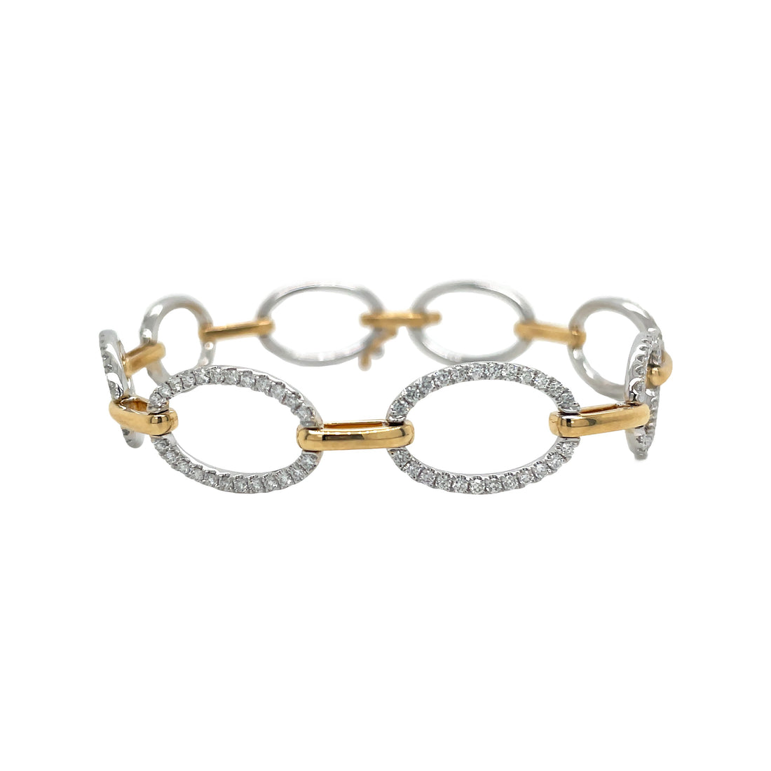 18kt Yellow And White Gold Diamond Bracelet
