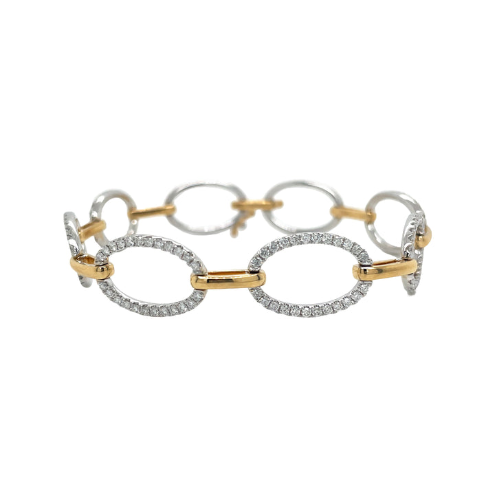 18kt Yellow And White Gold Diamond Bracelet