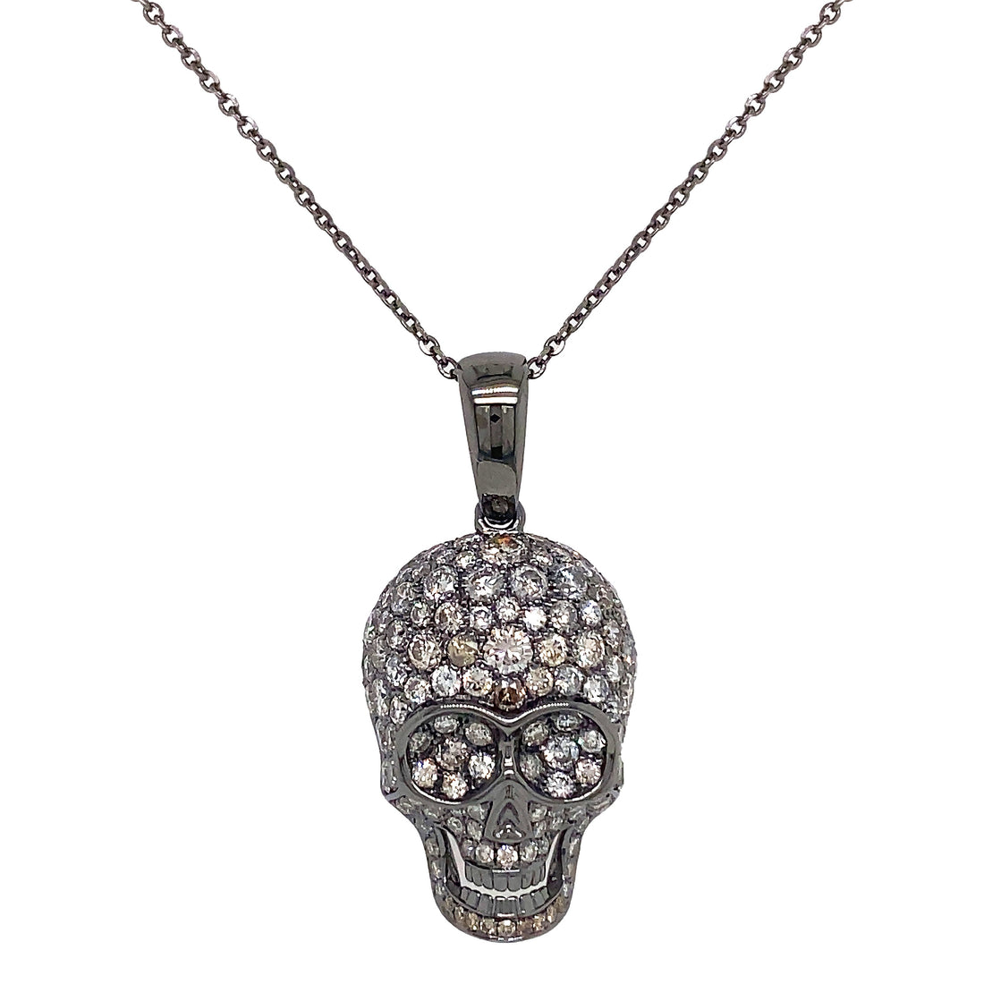 18kt Black Gold Diamond Pendant