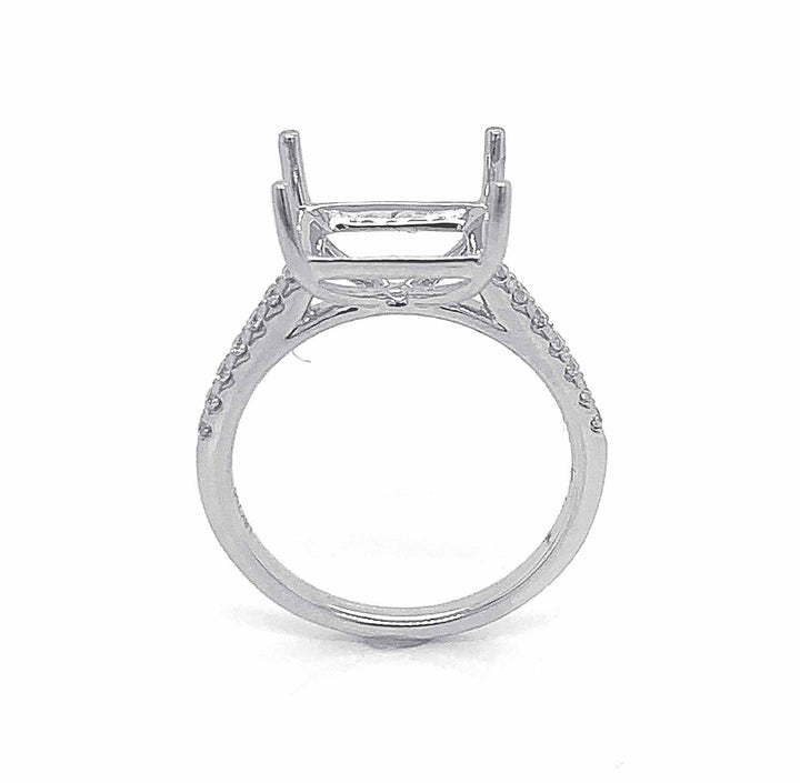 18kt White Gold Diamond Semi Mount