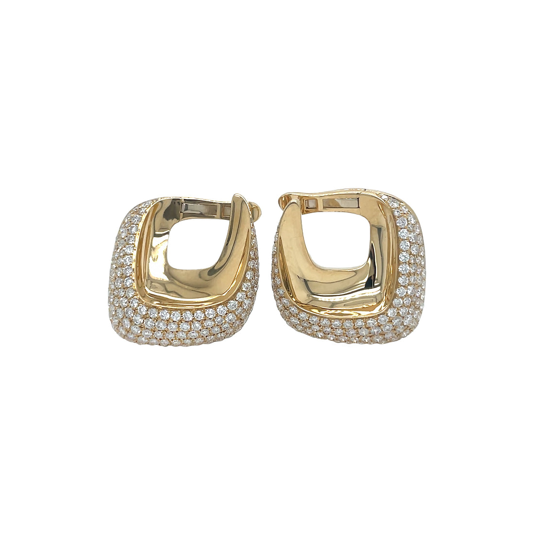 18kt Yellow Gold Diamond Earrings