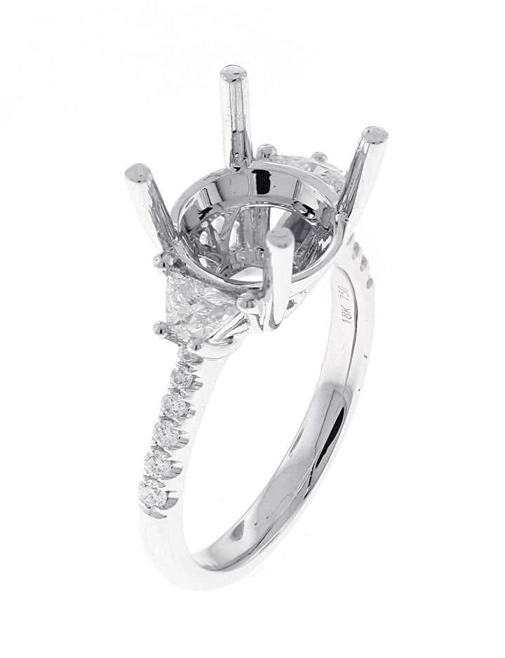 18kt White Gold Diamond Semi Mount