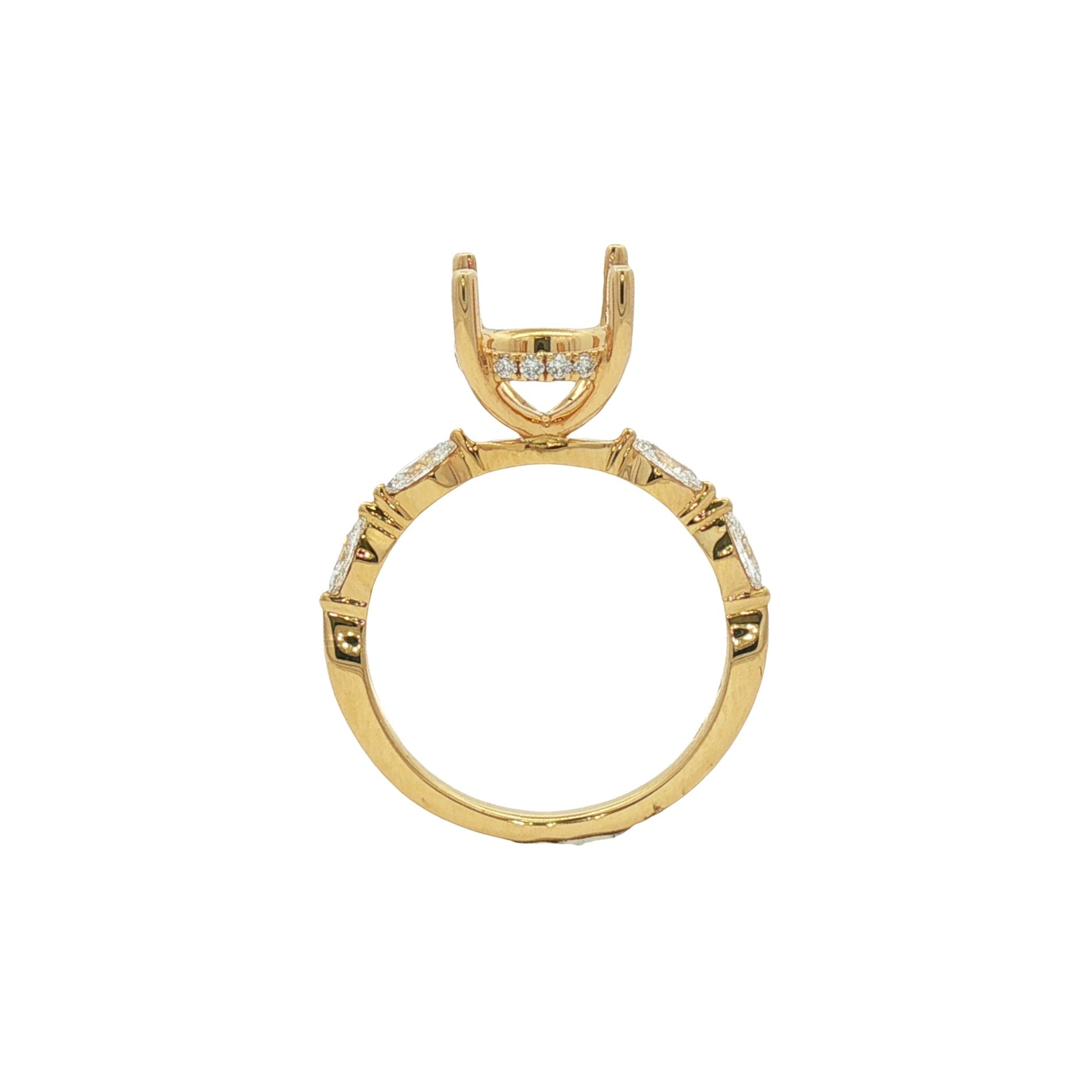 18kt Yellow Gold Diamond Semi-Mount