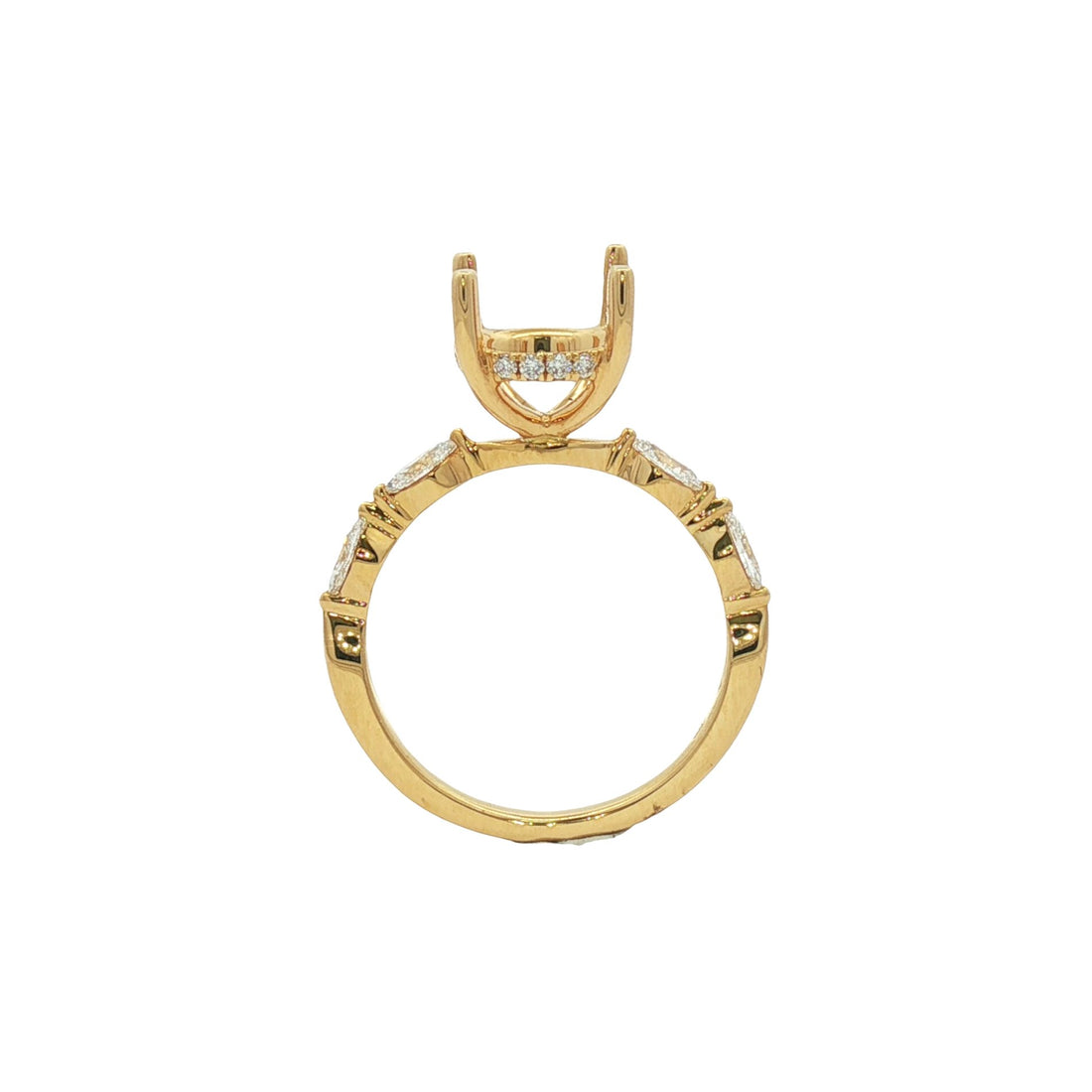 18kt Yellow Gold Diamond Semi-Mount