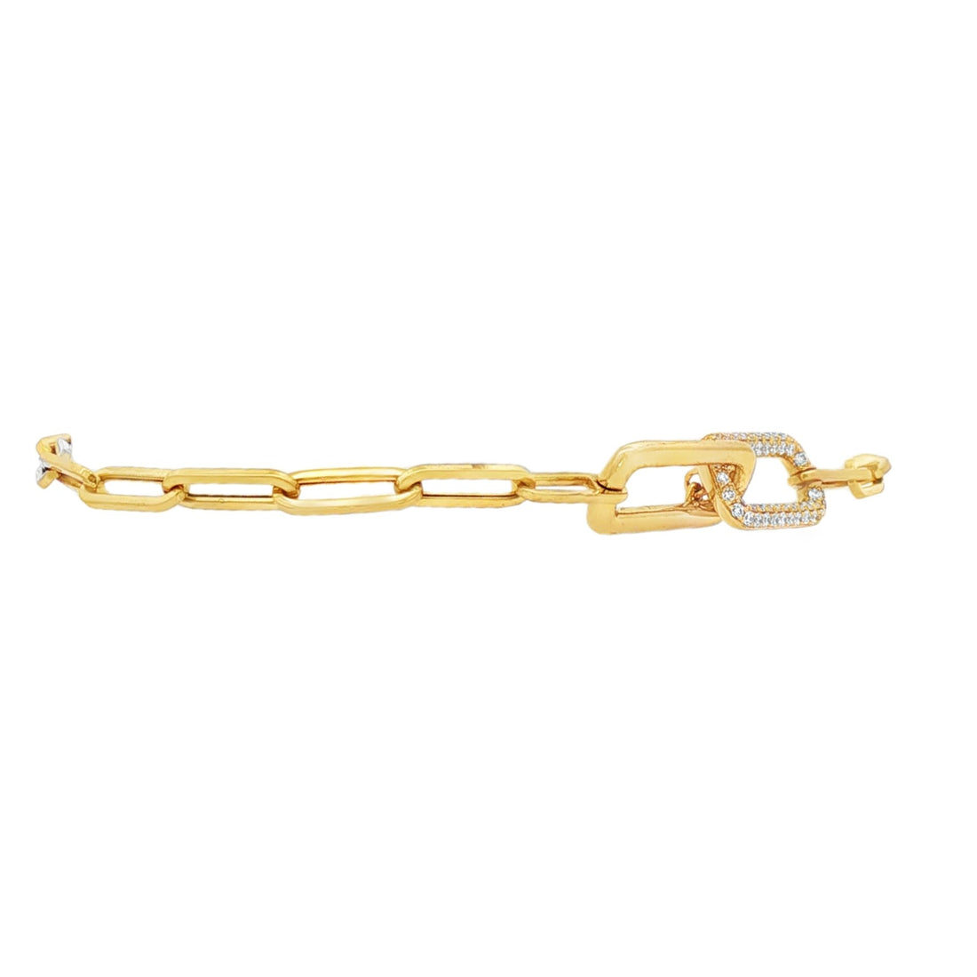18kt Yellow Gold Diamond Link Bracelet